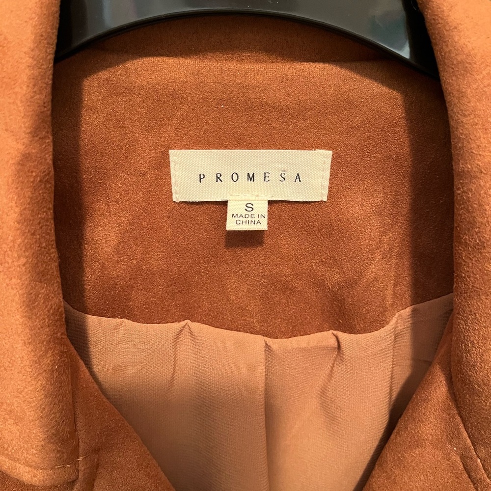 Promesa Brown Faux Suede Jacket - Picture 3 of 6